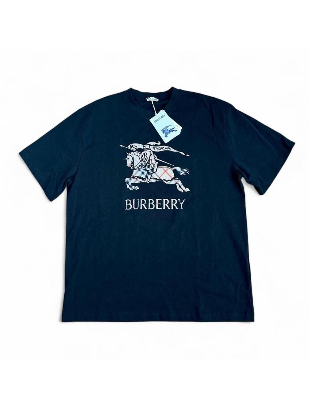Burberry Equestrian Knight Graphic T-Shirt Black XL NWT Made in Italy